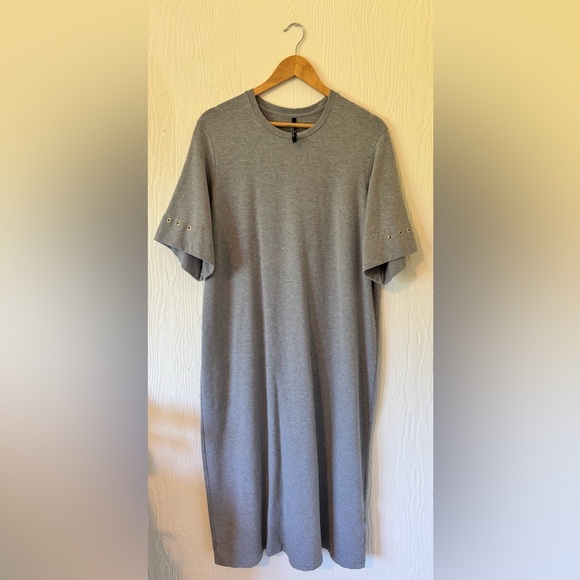 Mother of Pearl No Frills Grey Organic Cotton T Shirt Jersey Maxi Midi Dress - Picture 9 of 10